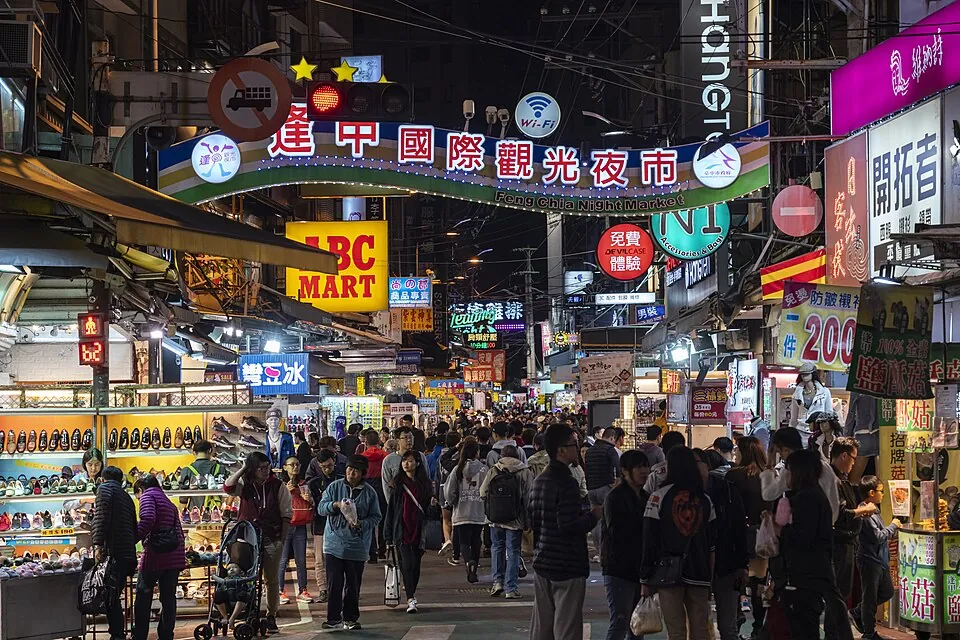 펑지아 야시장 실제 장소 사진
